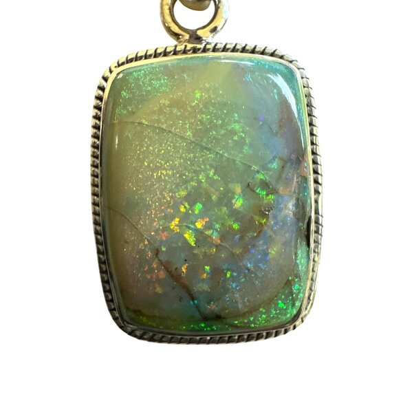 Monarch Sterling Silver 925 Opal Pendant - Picture 2 of 5